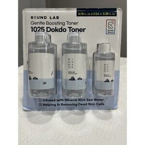 ROUND LAB Gentle Boosting 1025 Dokdo Toner 3 Pack  6.76ozx2 +3.38oz = 16.9oz New